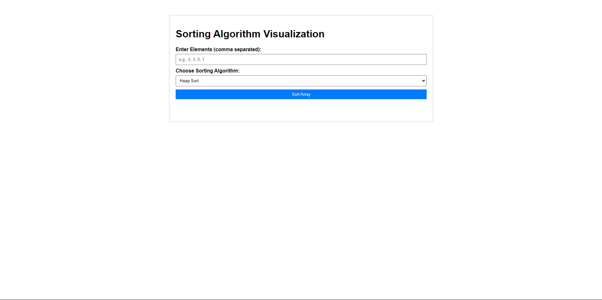 Heap and Sort Project Preview